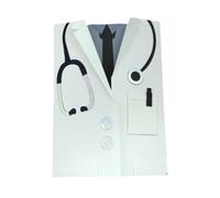 Thank You Doctor Card - Vet Appreciation Greeting Card with Envelope | Tie or Pearl Design, Encouragement Message, for Healthcare & Veterinary Workers