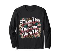 Thank You for Drinking with Us Amitié de célébration - Manche Longue