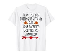 Thank You for Putting Up with My Shit Work Funny Coworker T-Shirt