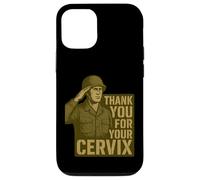 Thank You for Your Cervix - Humour Militaire rétro Coque pour iPhone 12/12 Pro