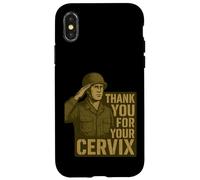 Thank You for Your Cervix - Humour Militaire rétro Coque pour iPhone X/XS