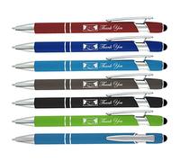 Thank You Greeting Gift Lot de 6 Stylets pour appareils à écran Tactile 2 en 1 Compatible avec tablettes, iPads, iPhone Multicolore