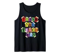 Thank You Teacher Appreciation W ollage Lettres Message Débardeur