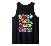 Thank You Teacher Appreciation W ollage Lettres Message Débardeur