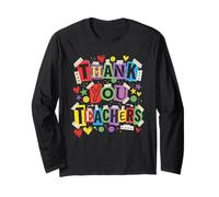 Thank You Teacher Appreciation W ollage Lettres Message Manche Longue