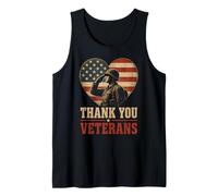 Thank You Veterans American Flag Veterans Day Débardeur