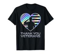 Thank You Veterans American Flag Veterans Day T-Shirt