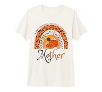 Thankful Grateful & Blessed Mother Citrouille Léopard Arc-en-Ciel T-Shirt Haut de Gamme
