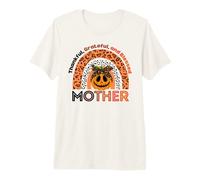 Thankful Grateful & Blessed Mother Citrouille Léopard Arc-en-Ciel T-Shirt Haut de Gamme