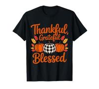Thankful Grateful Blessed Pumpkin Gifts Thanksgiving Day T-Shirt