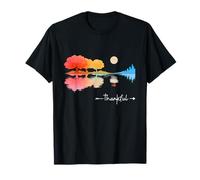 Thankful Guitar Lake Shadow Guitarists Lovers Thanksgiving T-Shirt
