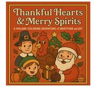 Thankful Hearts & Merry Spirits Coloring Book: A Holiday Coloring Adventure Of Gratitude And Joy