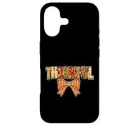 Thankful Patchwork Automne Typographie avec Bow Graphic Coque pour iPhone 17