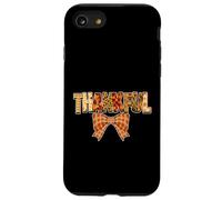 Thankful Patchwork Automne Typographie avec Bow Graphic Coque pour iPhone SE (2020) / 7/8