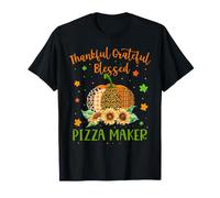 Thankful Pizza Maker Citrouille Tournesol Thanksgiving T-Shirt