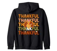 Thankful Thanksgiving Turkey Celebration Words Sweat à Capuche
