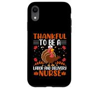 Thankful to Be A Labour and Delivery Nurse Thanksgiving Coque pour iPhone XR