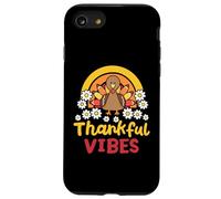 Thankful Vibes Gobble Retro Rainbow Gobble Turquie Thanksgiving Coque pour iPhone SE (2020) / 7/8