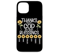 Thanks Be to God for These Blessings Tournesol Christian Coque pour iPhone 13
