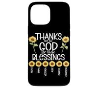 Thanks Be to God for These Blessings Tournesol Christian Coque pour iPhone 13 Pro Max