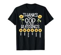 Thanks Be to God for These Blessings Tournesol Christian T-Shirt