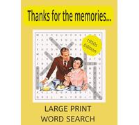Thanks for the Memories Word Search Puzzle Book: Word Search with Large Print about nostalgia, 1950s,