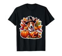 Thanksgiving Basenji Dog Owner Lover Funny Pilgrim Turquie T-Shirt