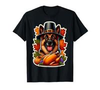 Thanksgiving Berger Allemand propriétaire Amoureux drôle pèlerin T-Shirt