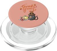 Thanksgiving Cat for Autumn Fall Pumpkin Turkey PopSockets PopGrip pour MagSafe