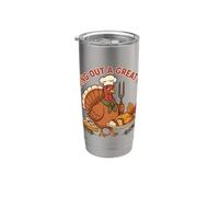 Thanksgiving Chef - Découvrir un grand festin Gobelet isotherme en acier inoxydable double paroi