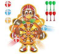 Thanksgiving Dart Board Game - Sticky Ball Party Game, Turkey Target Board, Fun Dinner Activities Set, Interactive Toss Play for Friendsgiving, Kids, Adults, 27.95x22.05x0.79 inches