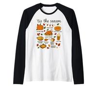 Thanksgiving Day Dinner T'is The Season Cozy Food Art Manche Raglan