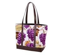 Thanksgiving Grapes-874 Sacs fourre-tout en cuir durable et sacs à main pour femme avec poignée sur le dessus, sacoche Hobo multicolore, 33,8 x 12 x 31 cm