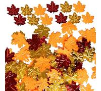 Thanksgiving Leaves Confetti - PVC, 0,79 x 0,79 in Autumn Decorations Table Confetti Festive And Colorful | Classic Fall Leaf Party Sprinkles, Holiday Table Scatter For Thanksgiving Dinner, Carnivals