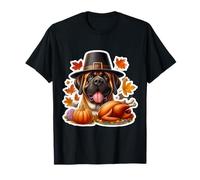 Thanksgiving Mastiff propriétaire de Chien Amant drôle pèlerin Turquie T-Shirt