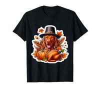 Thanksgiving : propriétaire de Chien Vizsla, Amoureuse, Maman drôle, pèlerin, Dinde T-Shirt