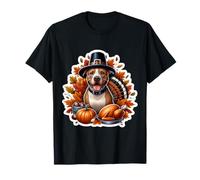 Thanksgiving : propriétaire d'un Chien Pit Bull, Maman, Papa, drôle, Automne T-Shirt