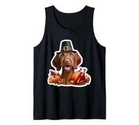 Thanksgiving, propriétaire d'un Chien Vizsla à Poil Dur, Maman et père, Funny Fall Débardeur