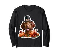 Thanksgiving, propriétaire d'un Chien Vizsla à Poil Dur, Maman et père, Funny Fall Manche Longue