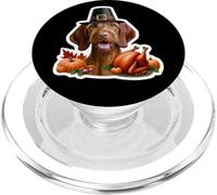 Thanksgiving, propriétaire d'un Chien Vizsla à Poil Dur, Maman et père, Funny Fall PopSockets PopGrip pour MagSafe