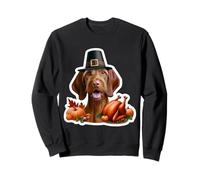 Thanksgiving, propriétaire d'un Chien Vizsla à Poil Dur, Maman et père, Funny Fall Sweatshirt