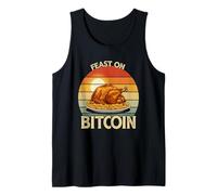 Thanksgiving Sats Harvest Blockchain Finance Richesse Bitcoin Débardeur