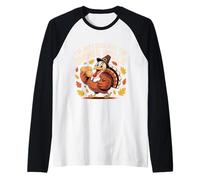 Thanksgiving Turkey Pilgrim I'm Just Here for The Rolls Food Manche Raglan