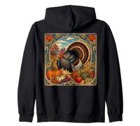 Thanksgiving Turquie Automne Art Nouveau Sweat à Capuche
