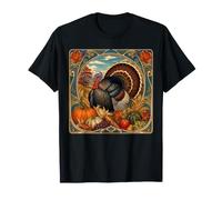 Thanksgiving Turquie Automne Art Nouveau T-Shirt