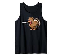 Thanksgiving Turquie Portant Un Masque d'ours pour se Cacher - Drôle Débardeur