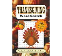 Thanksgiving Word Search Puzzle Book: Word Searches with Easy to Read Print about Thanksgiving, Giving Thanks, Holidays and more | 6x9 inches, 110 ... Gift for Vacations, Holidays, and Free Times
