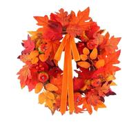 Thanksgiving Wreath 19.68in - Artificial Pumpkin Maple Leaves Garland