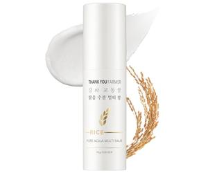 THANKYOU FARMER Rice Pure Aqua Multi Balm 10g, Korean Rice Extract, Korean Multi Balm Stick for Face, Wrinkle Bounce Balm, Soothing Balm Fresh Skin, Aqua Care, Fragrance Free
