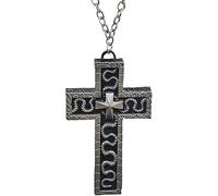 Thanos Collier avec pendentif en forme de croix imprimée 3D avec boîte foncée 10 personnages, bijoux vintage faits à la main pour homme et femme, idée cadeau unisexe tendance